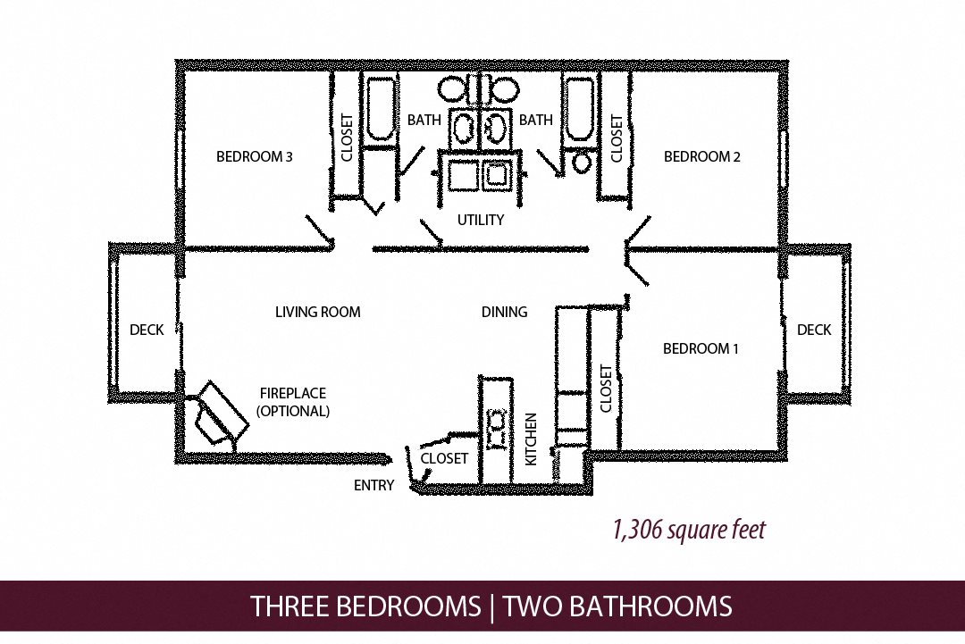 Floor Plans of Country Club Apartments in SPARTANBURG, SC